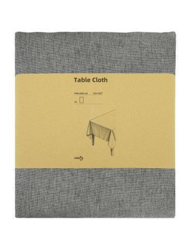 Tovaglia da Tavolo 5 pz Rettangolare Grigio Chiaro 140 x 260 cm