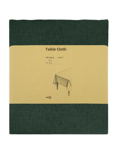 Tovaglia da Tavolo 5 pz Rettangolare Verde Scuro 140 x 180 cm