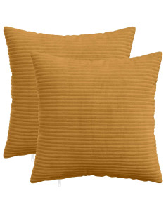 Federa 2 pcs HEERLEN Giallo 50 x 50 cm corduroy