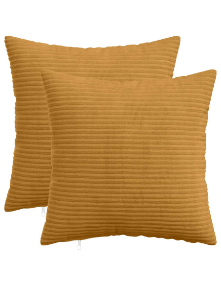 Federa 2 pcs HEERLEN Giallo 50 x 50 cm corduroy
