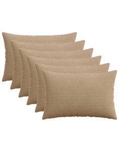 Federa 6 pcs HEERLEN Marrone 50 x 75 cm corduroy