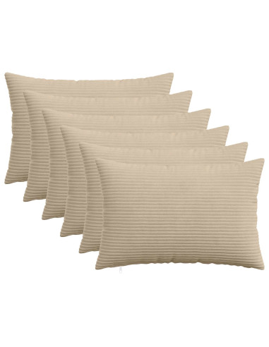 Federa 6 pcs HEERLEN Tortora 50 x 75 cm corduroy