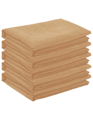 Tovaglia da Tavolo 5 pz Rotondo Beige Ø 140 cm