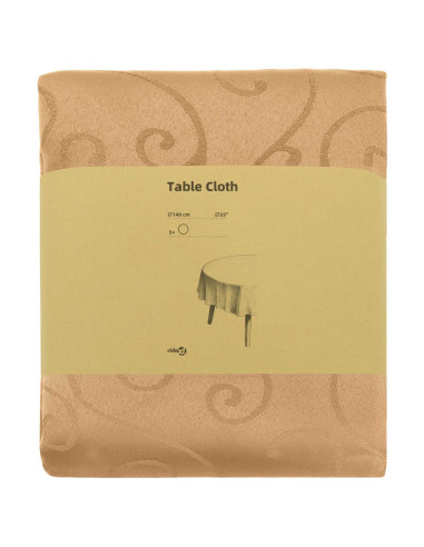 Tovaglia da Tavolo 5 pz Rotondo Beige Ø 140 cm