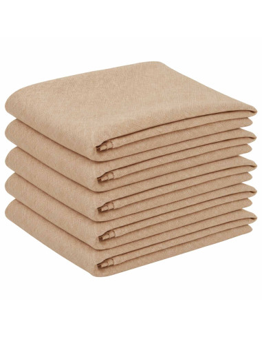 Tovaglia da Tavolo 5 pz Rotondo Beige Ø 160 cm