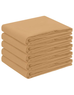Tovaglia da Tavolo 5 pz Rotondo Beige Ø 160 cm Poliestere 2