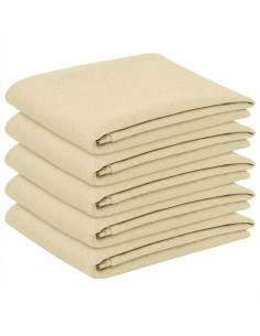 Tovaglia da Tavolo 5 pz Rotondo Bianco Crema Ø 160 cm 2