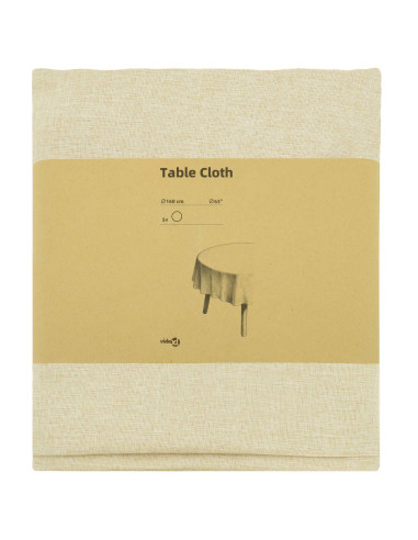Tovaglia da Tavolo 5 pz Rotondo Bianco Crema Ø 160 cm