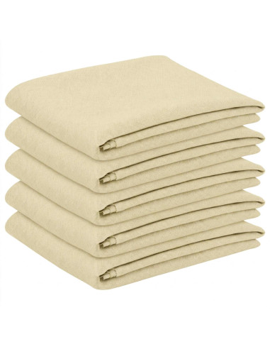 Tovaglia da Tavolo 5 pz Rotondo Bianco Crema Ø 180 cm