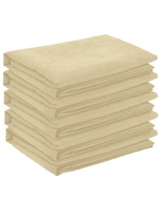 Tovaglia da Tavolo 5 pz Rotondo Bianco Crema Ø 180 cm 2