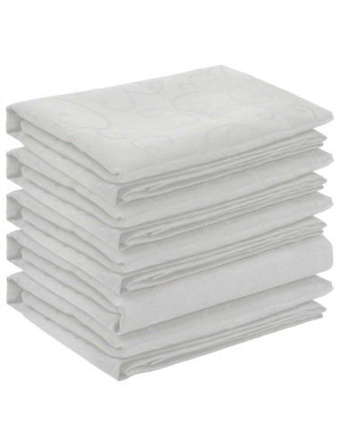Tovaglia da Tavolo 5 pz Rotondo Bianco Ø 160 cm