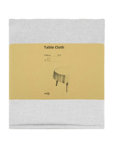 Tovaglia da Tavolo 5 pz Rotondo Bianco Ø 180 cm