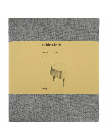 Tovaglia da Tavolo 5 pz Rotondo Grigio Chiaro Ø 140 cm