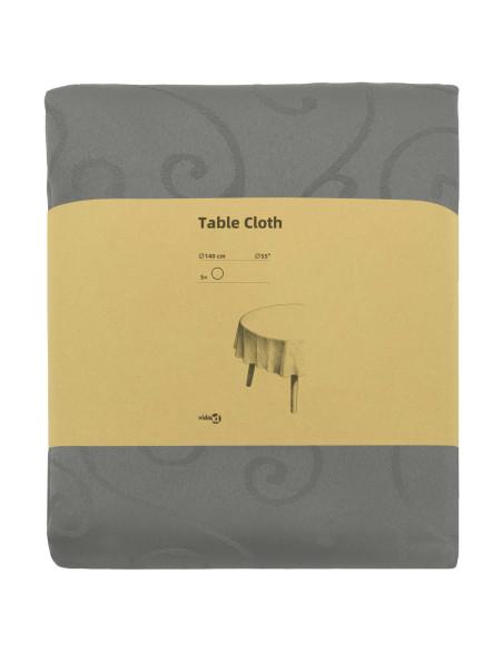 Tovaglia da Tavolo 5 pz Rotondo Grigio Chiaro Ø 140 cm