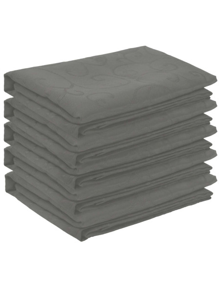 Tovaglia da Tavolo 5 pz Rotondo Grigio Chiaro Ø 160 cm