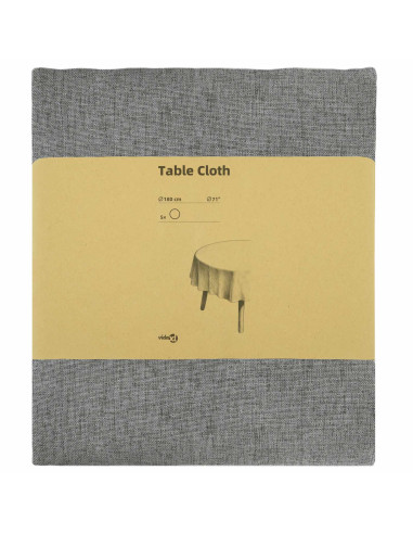 Tovaglia da Tavolo 5 pz Rotondo Grigio Chiaro Ø 180 cm