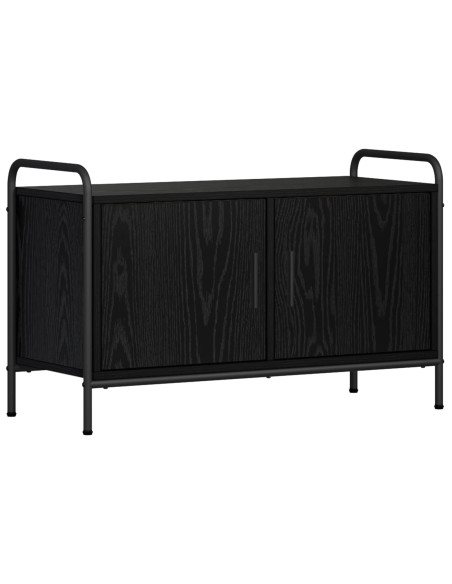 Mobile TV 79,5 x 33 x 50 cm Rovere Nero Legno ingegnerizzato