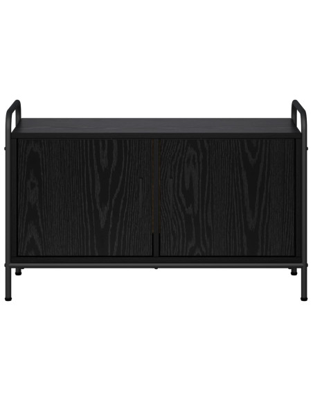 Mobile TV 79,5 x 33 x 50 cm Rovere Nero Legno ingegnerizzato