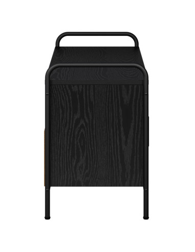 Mobile TV 79,5 x 33 x 50 cm Rovere Nero Legno ingegnerizzato