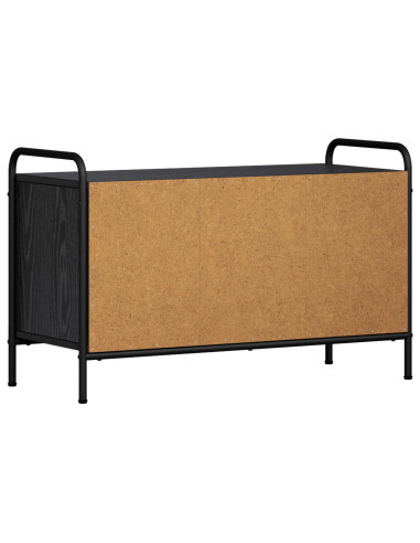 Mobile TV 79,5 x 33 x 50 cm Rovere Nero Legno ingegnerizzato