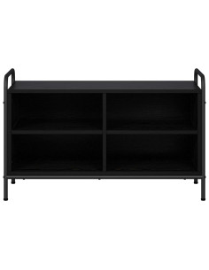 Mobile TV 140 x 39,5 x 50 cm Rovere Nero Legno ingegnerizzato 2