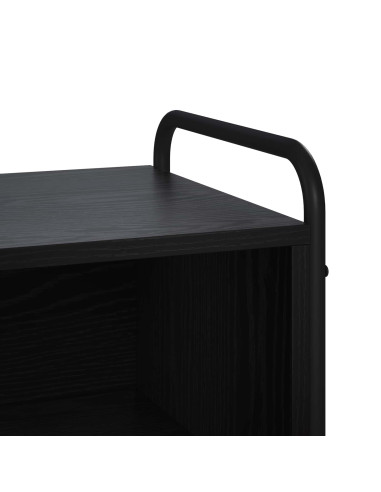 Mobile TV 140 x 39,5 x 50 cm Rovere Nero Legno ingegnerizzato