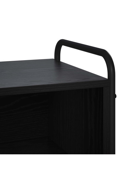 Mobile TV 140 x 39,5 x 50 cm Rovere Nero Legno ingegnerizzato