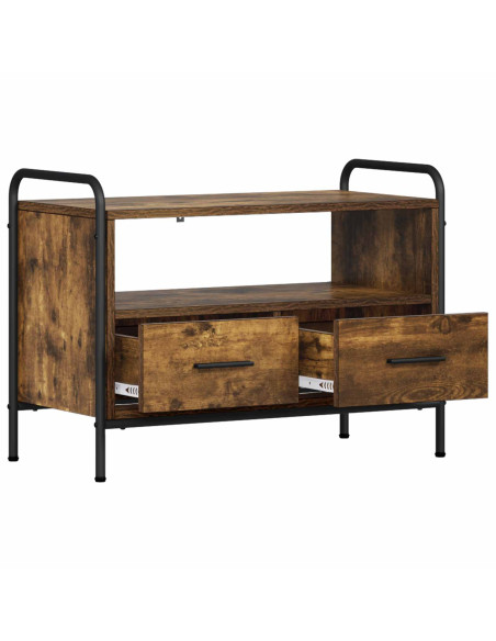 Mobile TV 67,5 x 33 x 50 cm Rovere Fumo Legno ingegnerizzato