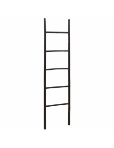 Scala per Coperte Nero 50 x 190 cm Bambù 2
