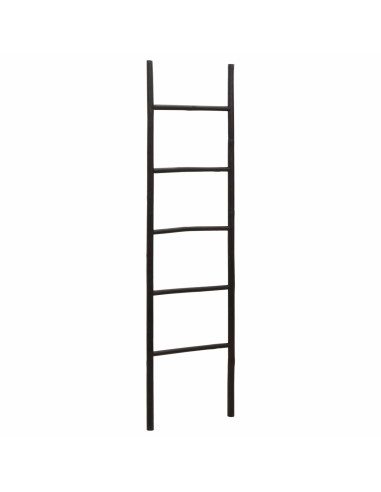 Scala per Coperte Nero 50 x 190 cm Bambù