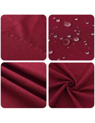 Tovaglia da Tavolo Rotondo Rosso Vino Ø 140 cm