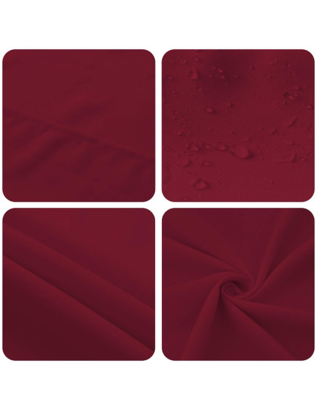 Tovaglia da Tavolo Rosso Vino 140 x 180 cm Poliestere