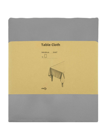 Tovaglia da Tavolo Grigio Chiaro 140 x 220 cm Poliestere
