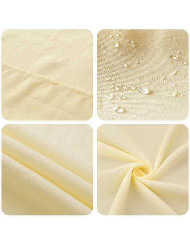 Tovaglia da Tavolo Bianco Crema 140 x 220 cm Poliestere