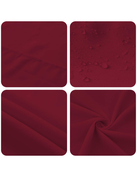 Tovaglia da Tavolo Rosso Vino 140 x 220 cm Poliestere