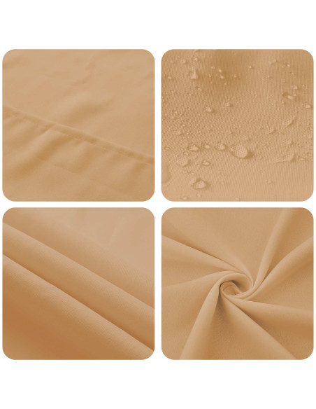 Tovaglia da Tavolo Rotondo Beige Ø 140 cm Poliestere