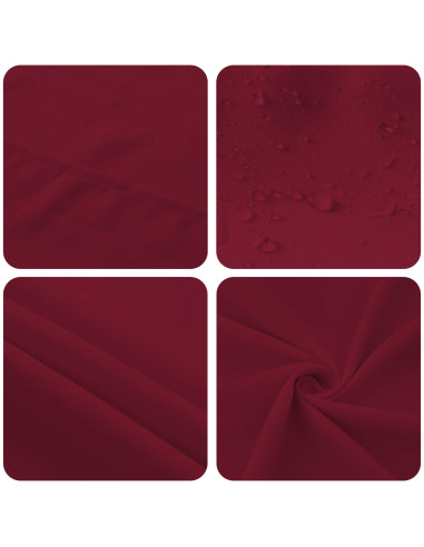 Tovaglia da Tavolo Rotondo Rosso Vino Ø 140 cm Poliestere