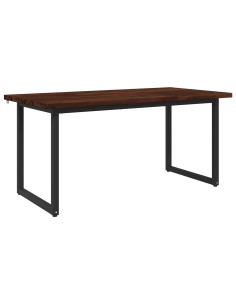 Tavolo da pranzo quadrato 160 x 70 x 75 cm Marrone Scuro 2