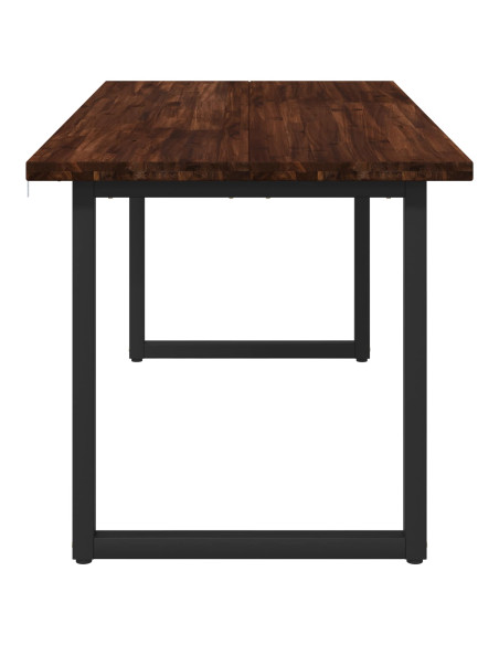Tavolo da pranzo quadrato 160 x 70 x 75 cm Marrone Scuro