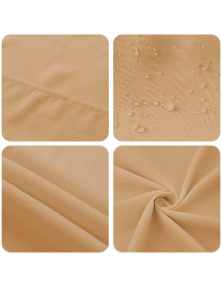 Tovaglia da Tavolo Ovale Beige 160 x 220 cm Poliestere