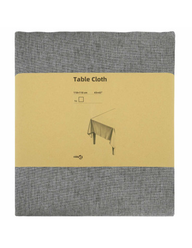 Tovaglia da Tavolo Quadrato Grigio Chiaro 110 x 110 cm