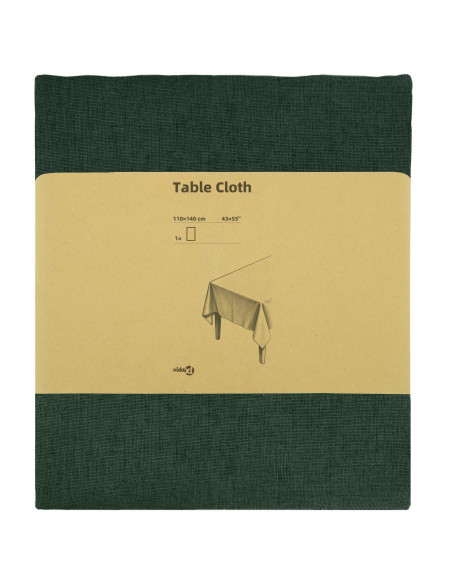 Tovaglia da Tavolo Rettangolare Verde Scuro 110 x 140 cm