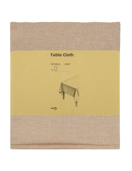 Tovaglia da Tavolo Rettangolare Beige 110 x 140 cm