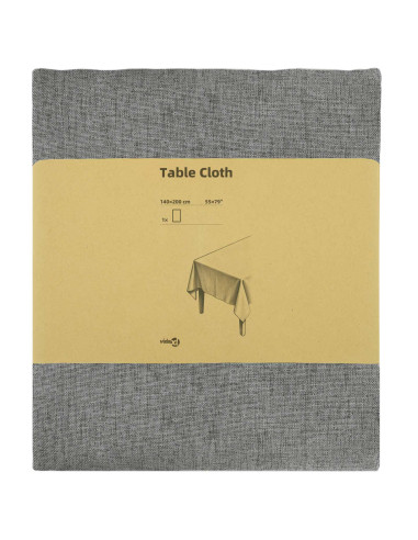 Tovaglia da Tavolo Rettangolare Grigio Chiaro 140 x 200 cm