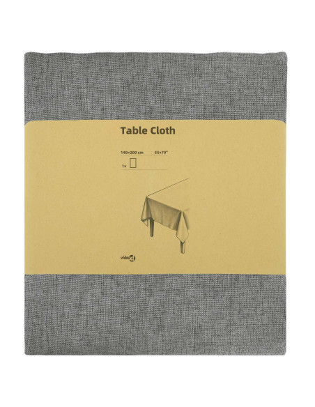 Tovaglia da Tavolo Rettangolare Grigio Chiaro 140 x 200 cm