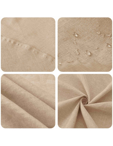 Tovaglia da Tavolo Rotondo Beige Ø 160 cm