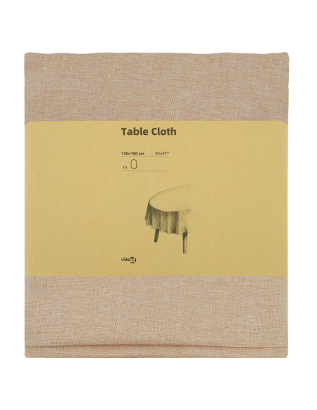 Tovaglia da Tavolo Ovale Beige 130 x 180 cm