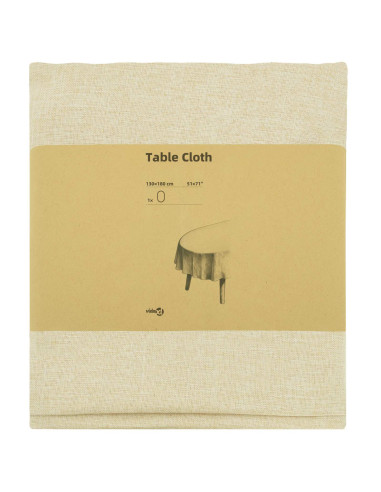 Tovaglia da Tavolo Ovale Bianco Crema 130 x 180 cm