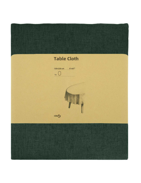 Tovaglia da Tavolo Ovale Verde Scuro 130 x 220 cm