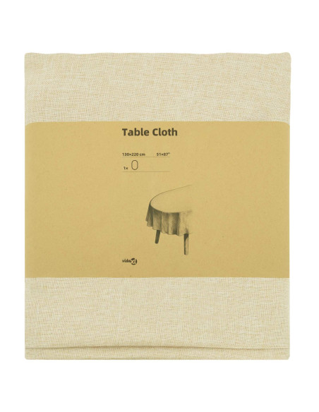 Tovaglia da Tavolo Ovale Bianco Crema 130 x 220 cm